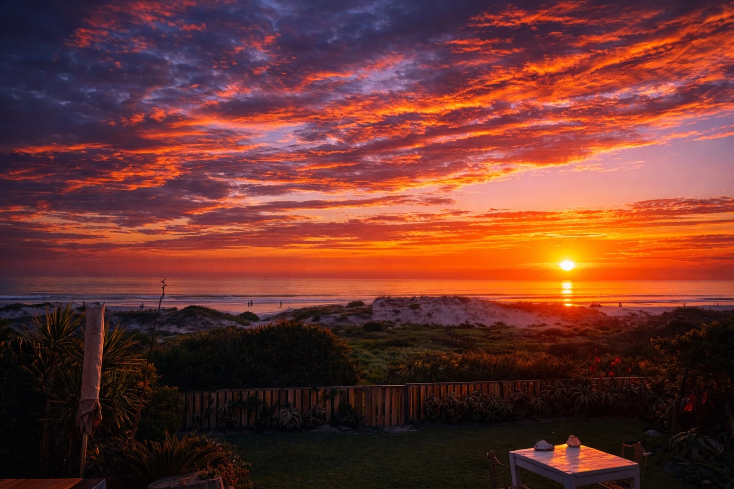 Atlantic Ocean sunset from 14 Penguin Place in Melkbosstrand